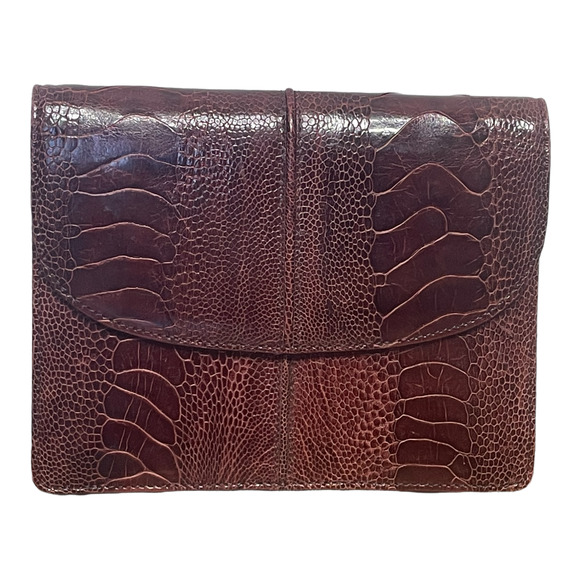 Lorenzi Handbags - Lorenzi Vintage Ostrich Envelope Clutch